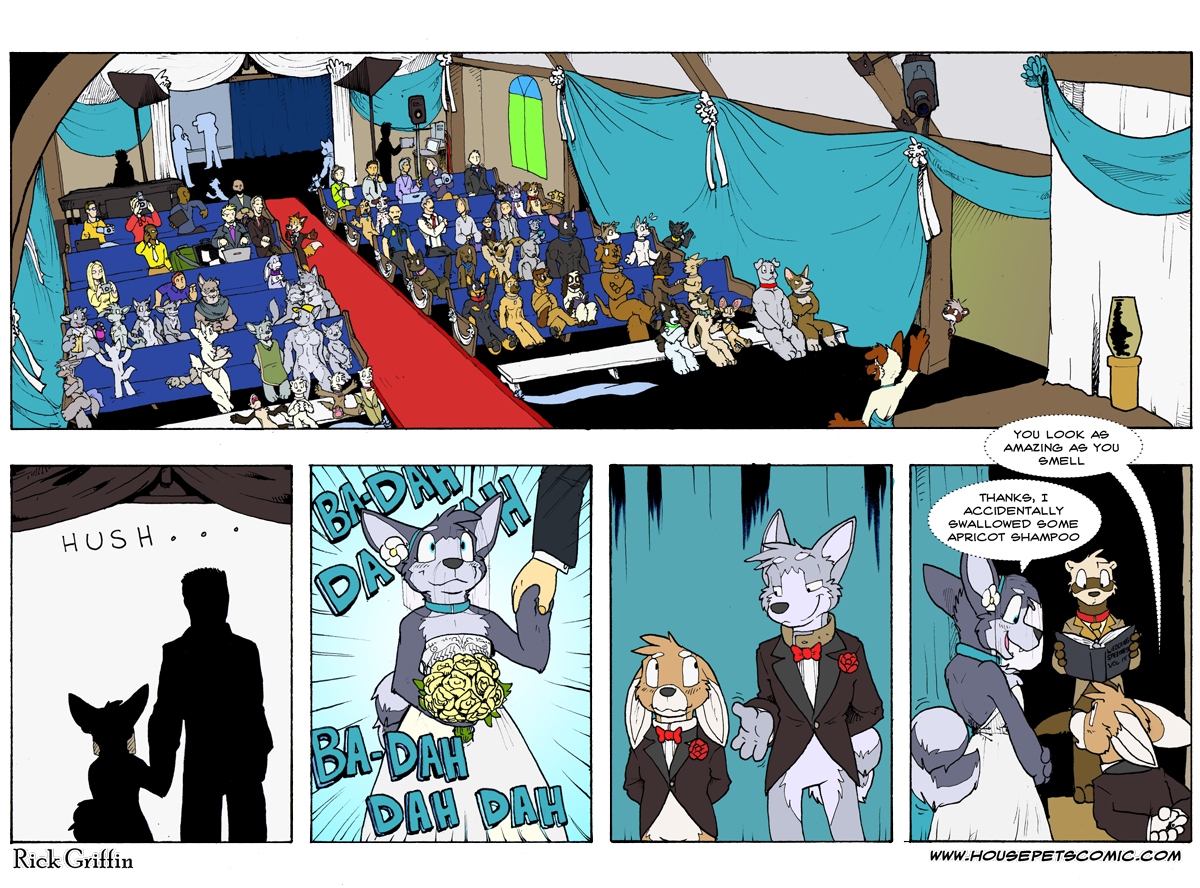 I found these in the back, I didn't know church came with snacks! / I couldn't find a suit that fit so I had myself dyed instead / I'm the most dressed out of all of you so why do I feel so naked in here? / ZZZ / Sasha get off the stage you're supposed to precede the bride