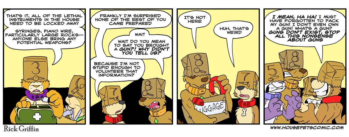 We'll put the weapons in a box, put that box in another box, mail it to ourselves and--oh wait no, that's something else