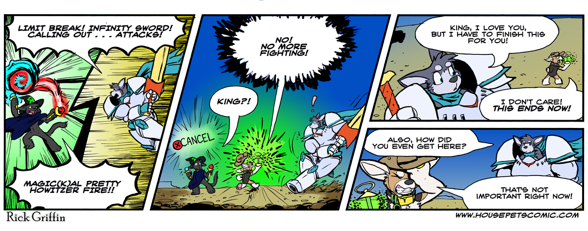 ''You wouldn't believe me if I told you!'' ''King, I'm fighting with magical powers in the middle of the desert after being delivered here by a blue stork. I think I can handle it.'' ''. . . fair point''
