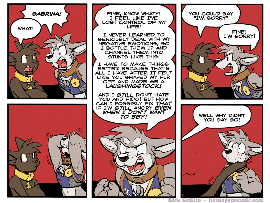mostly calmness backed by rare explosive anger runs in the family